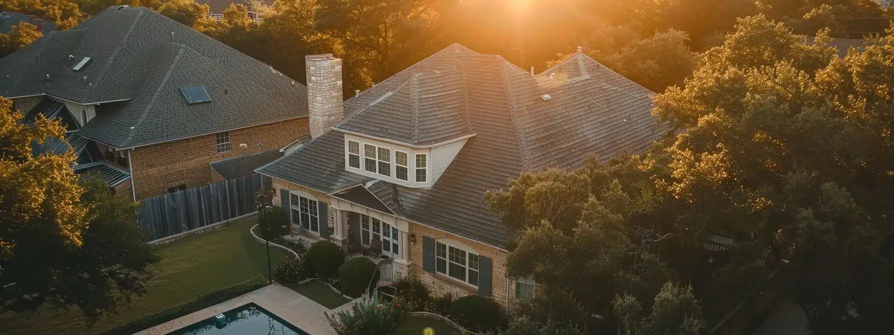 a homeowner reviewing detailed written quotes and comparing financing options for austin roofing and construction services.